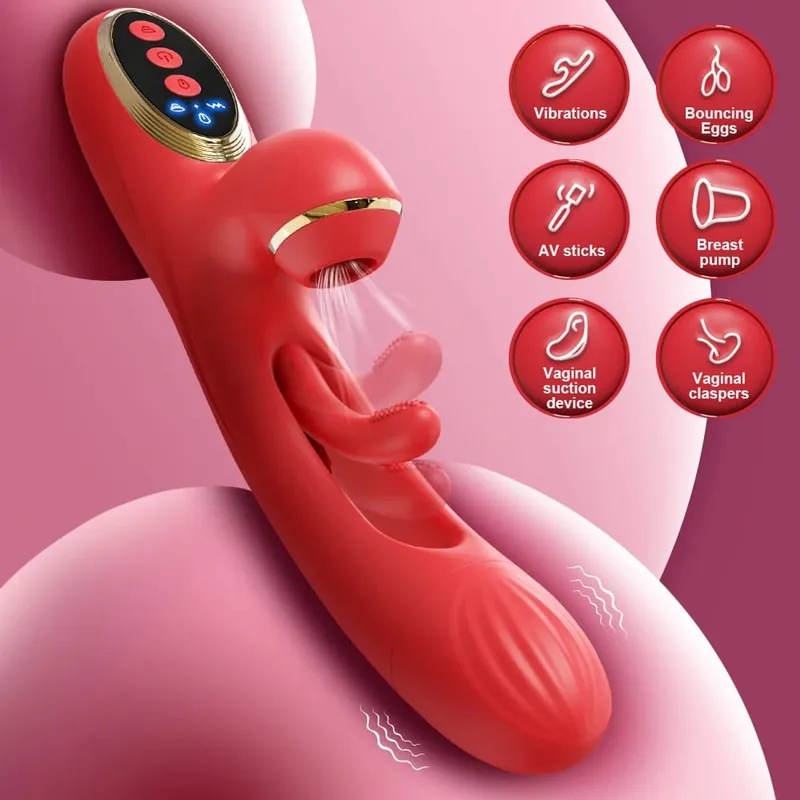 Menghisap Mengepak Vibrator untuk Wanita Kelentit G Spot Stimulator Dildo Mengetuk Faraj Massager Bergetar Dewasa Mainan Seks Wanita