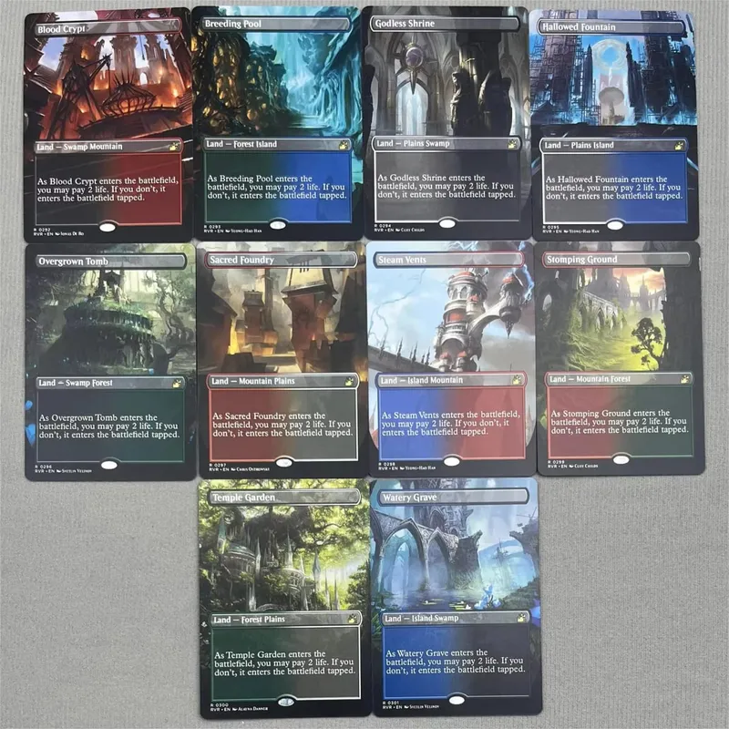 TCG Proxy Cards Deck Borad Games โฮโลแกรมเดี่ยว Black Lotus Power9 Dual Lands The One Ring — image 24