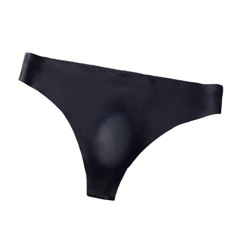 ผู้ชายไม่มีรอยต่อผ้าไหมน้ำแข็งชุดชั้นใน G-String 3D Bulge POUCH Low-RISE T-Back Thongs Low RISE Men กางเกงบิกินี่ U กระเป๋าชุดชั้นใน — image 9