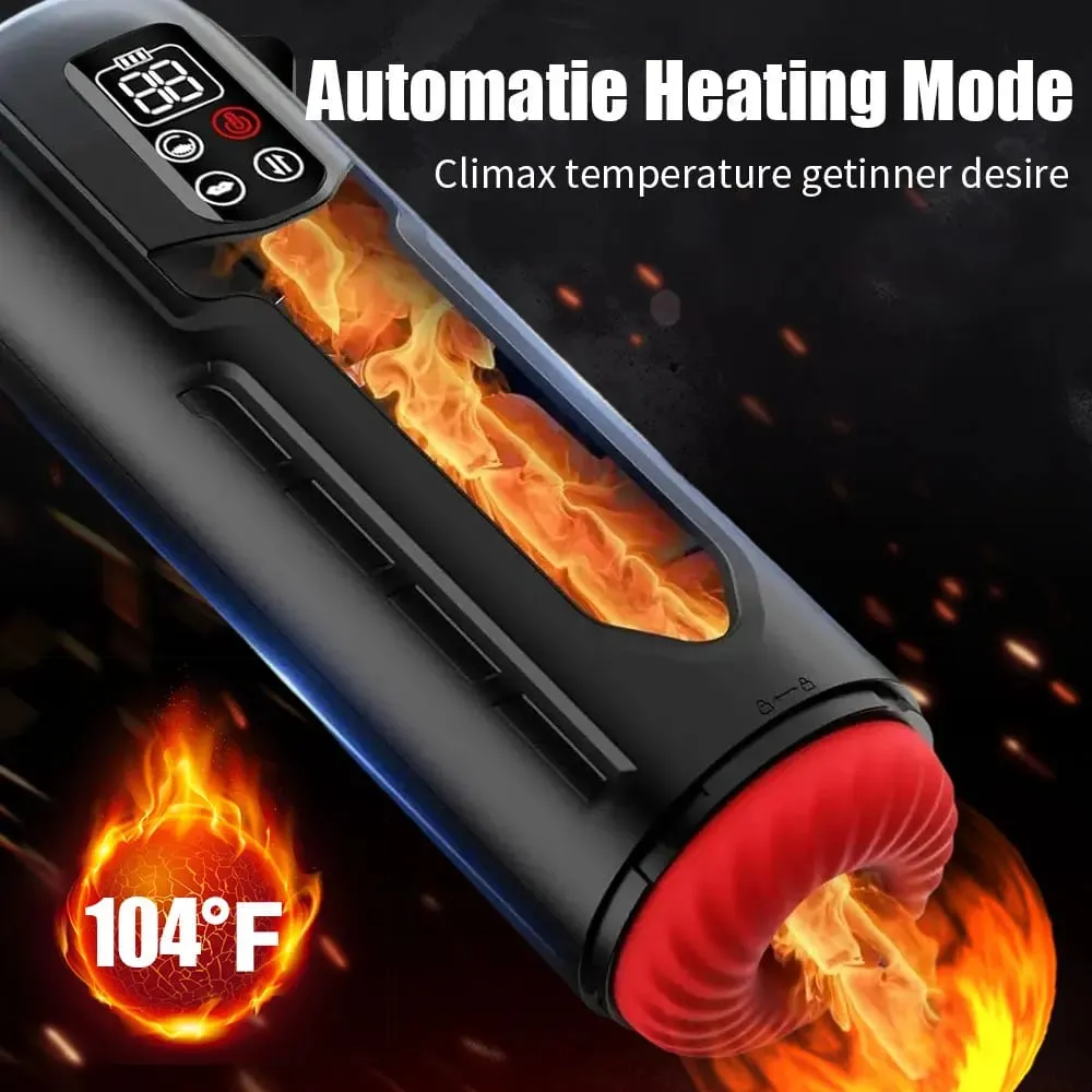 Männlicher Masturbator, Penispumpe mit 9 Saug- und Stoß-Heizmodi, Stroker-Blowiob-Maschine, LCD-Display, Sexspielzeug für Erwachsene für Männer — image 4