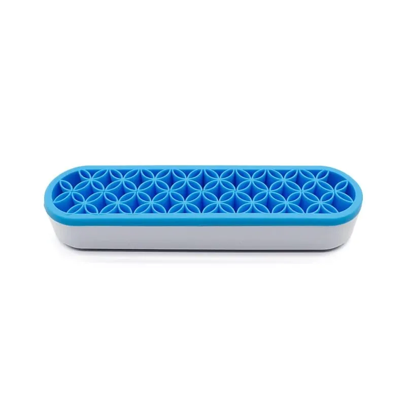 Silikon-Make-up-Pinselhalter, Ständer, Organizer, multifunktionales Desktop-Aufbewahrungsregal, Lochdesign für Pinsel, Stifte, Bleistifte — image 10