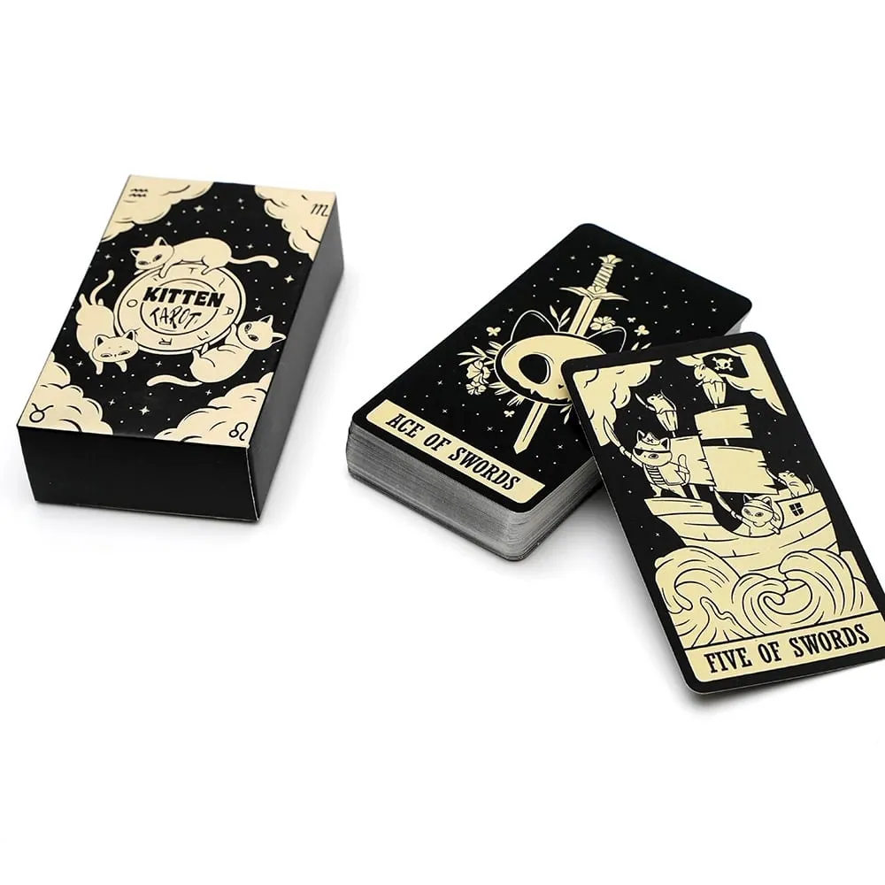 78 pz Carte Mazzo Gattino Tarocchi Carte Oracle Destino Divinazione Intrattenimento per il tempo libero Riunioni di famiglia Tarocchi Gioco da tavolo — image 2