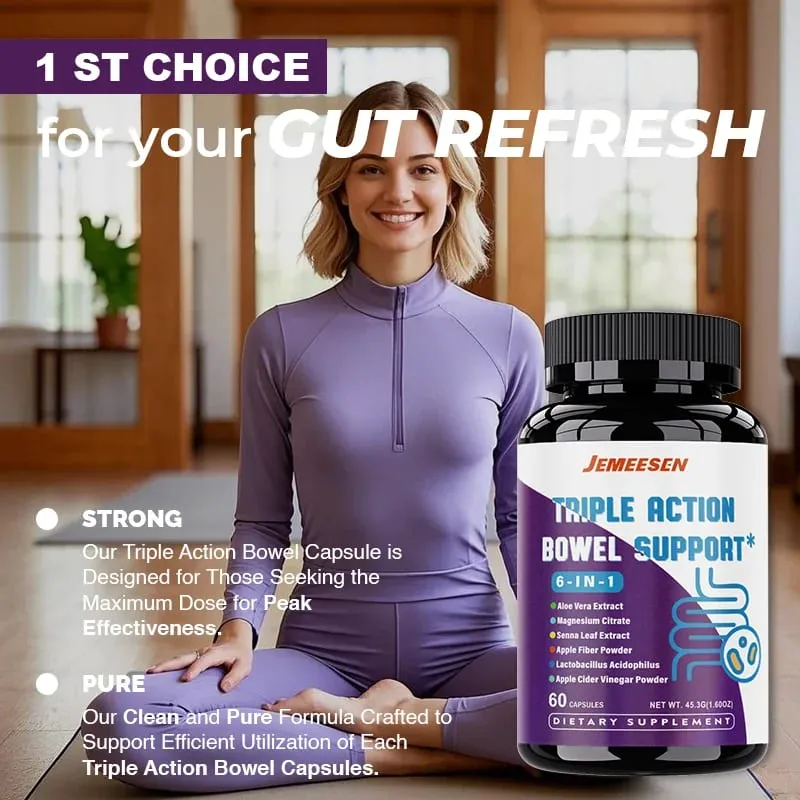 Gli integratori intestinali con polvere di buccia di psilio, aceto di sidro di mele, promuovono la salute intestinale, il metabolismo e la salute dell'apparato digerente. — image 5