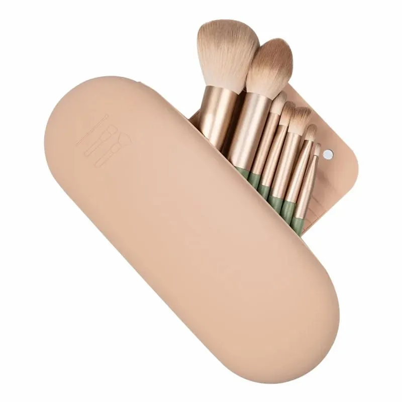 Porta pennelli per trucco in silicone Custodia per cosmetici da viaggio Custodia morbida per pennelli cosmetici portatili per il viso con chiusura magnetica — image 1