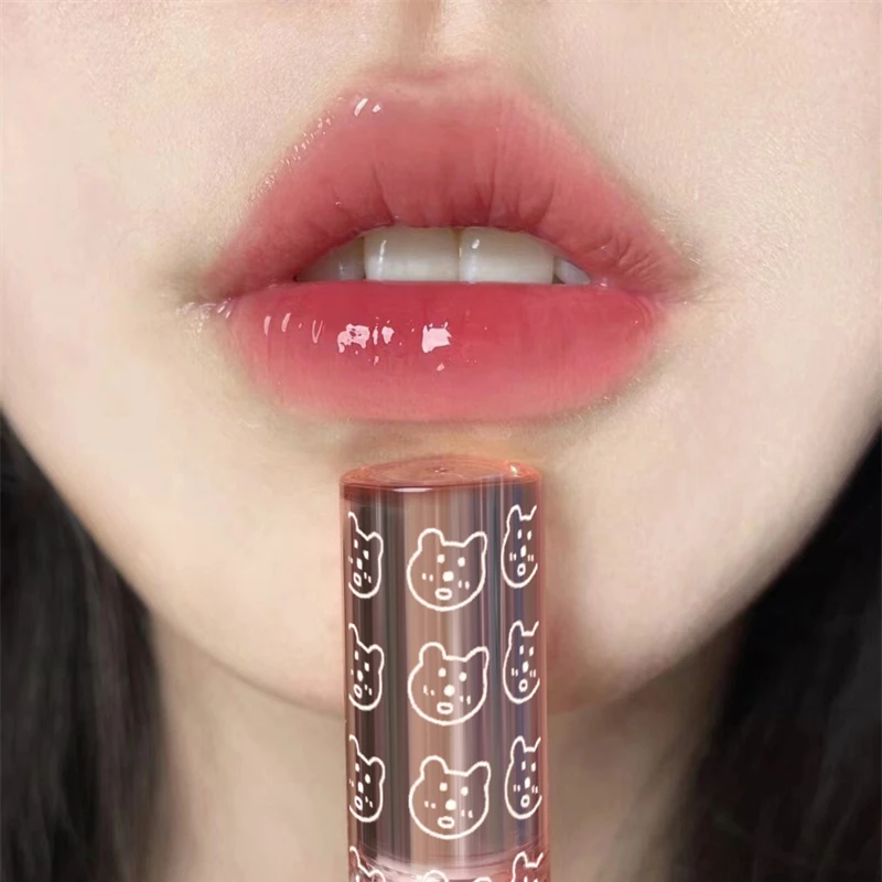 1PC Mirror Water Lip Gloss เชอร์รี่สีชมพูโปร่งใสกันน้ำ Long Lasting Moisturizing Nude Clear Tint แก้วริมฝีปากน้ำมันแต่งหน้า