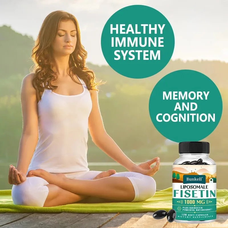 Liposomal Fisetin dengan Quercetin - Potensi Tinggi 1000 Mg Kombinasi Tambahan Antioksidan untuk Kesihatan Optimum — image 2