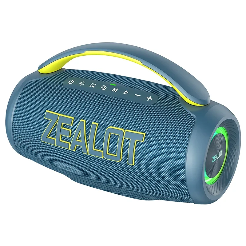 Zealot-P12 Speaker 60W Portable Bluetooth Speaker with IPX6 Waterproof Comfortable handle Controllable lighting TF USB