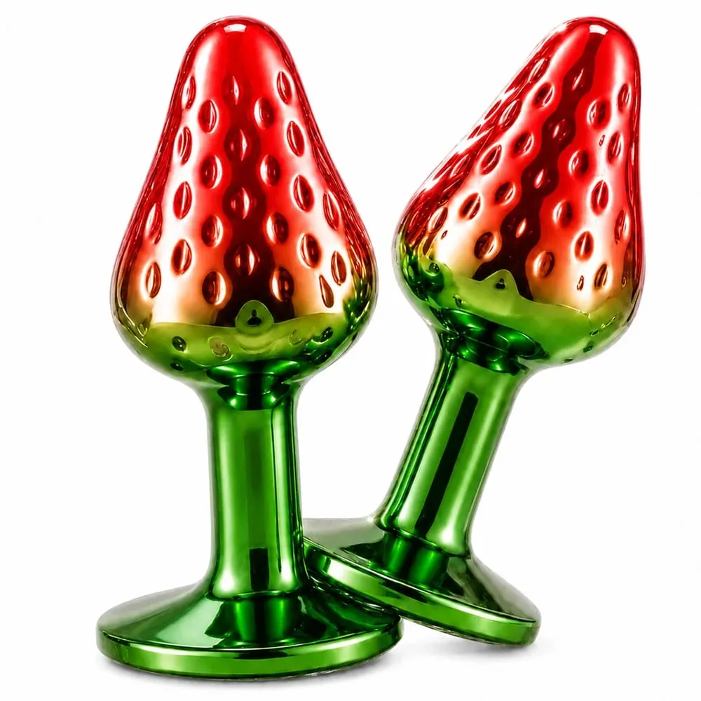 Strawberi Logam Manik Dubur Set Palam Punggung Kecil Sederhana Besar Barang Kemas Palam Dubur Boleh Dipakai Mainan Seks Dubur untuk Lelaki Wanita