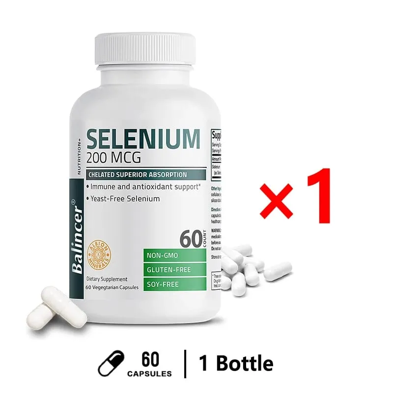 Balincer 200mcg Mineral Antioxidant Supplement with Selenium - Supports Immune Overall Health - Non-GMO Easy to Absorb