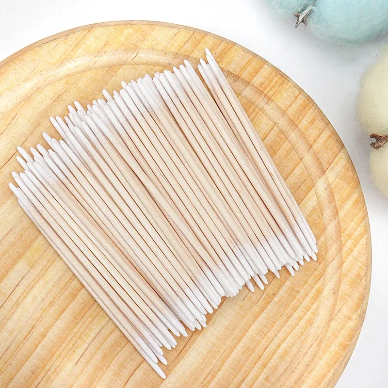 100 pcs Disposable ไม้ขนาดเล็กผ้าฝ้าย Swab Lint ฟรี Micro แปรงแต่งหน้าเครื่องมือ Eyelash Extension กาวถอดเครื่องมือ — image 7