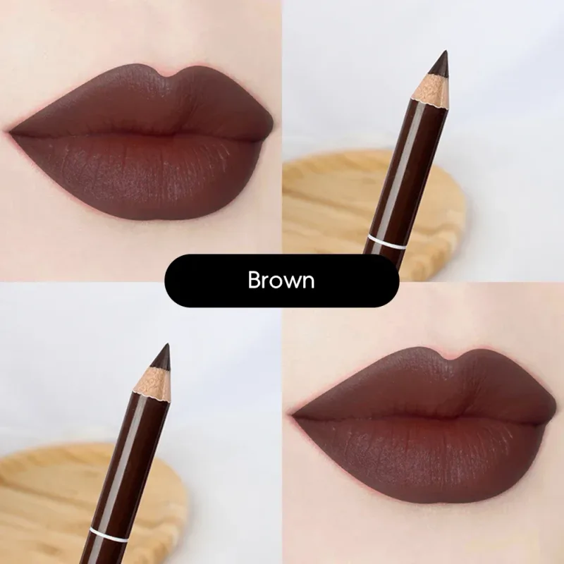 Non Stick Cup Waterproof Matte Lip Liner Pen Nude Red Long Lasting for Women Party Makeup Lip Cosmetics — image 10