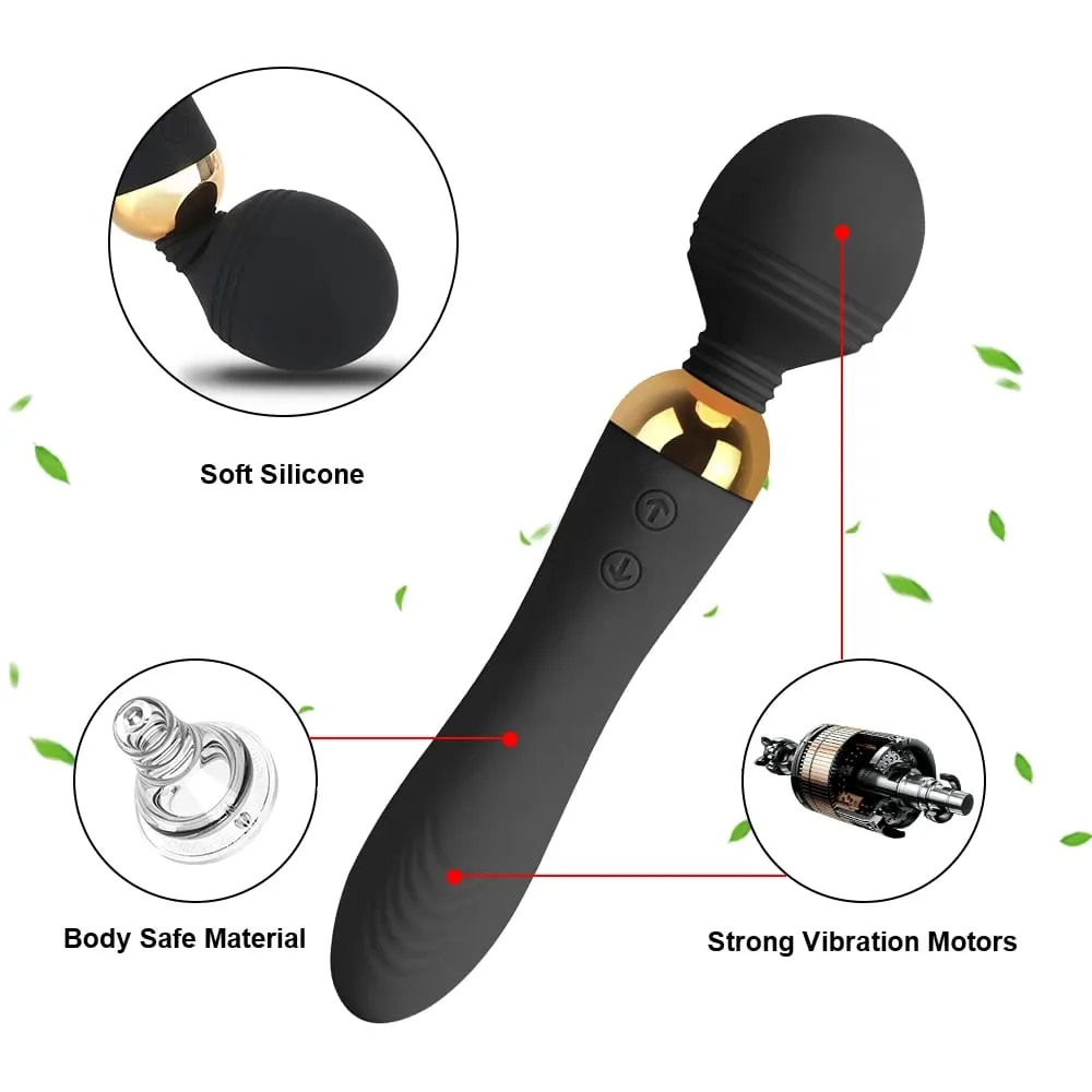 Bacchetta magica 2 vibratori motore per le donne capezzolo stimolatore clitoride vaginale spina anale grosso dildo masturbatore femminile giocattoli del sesso uomini erotici — image 4