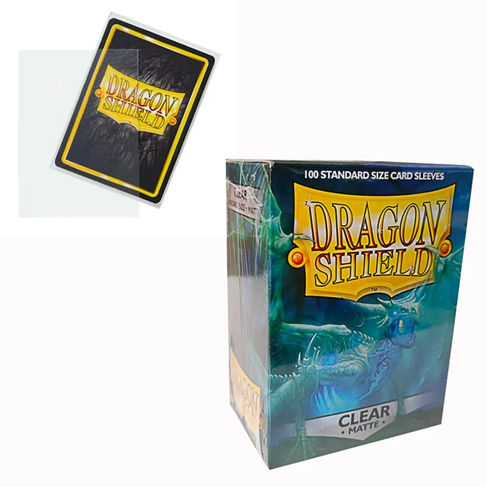 100 ชิ้น/กล่องขนาดมาตรฐาน Dragon Shield ใหม่แขน 63x88 มิลลิเมตร Clear Matting การ์ดสำหรับ MTG/PKM กระดานการ์ดเกมแขน — image 3