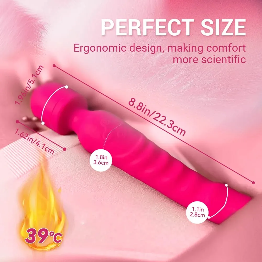 Magischer AV-Zauberstab Leistungsstarker G-Punkt-Vibrator Weiblicher Klitoris-Stimulator Heizungsdildo-Massagegerät Masturbation Erwachsenes Geschlecht spielt für Frauen — image 4
