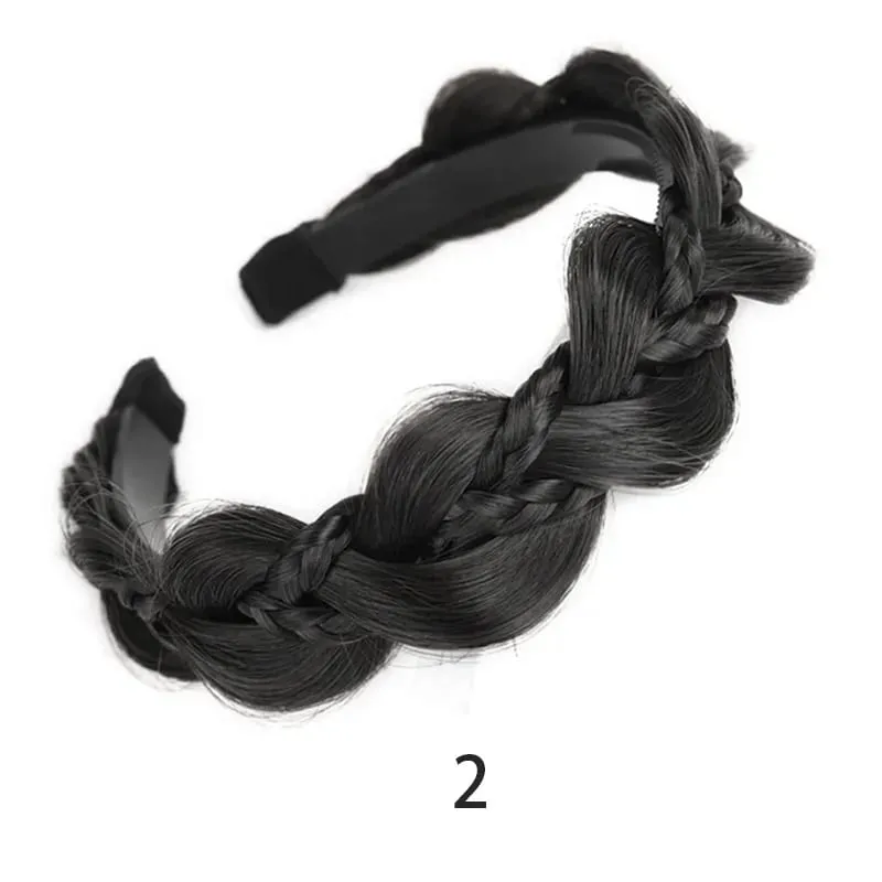 Twist Braid fejpánt szintetikus halcsontfonatos parókás fejpánt 1db csúszásmentes Twist Braid hajkarika hajkiegészítők női lányoknak — image 8