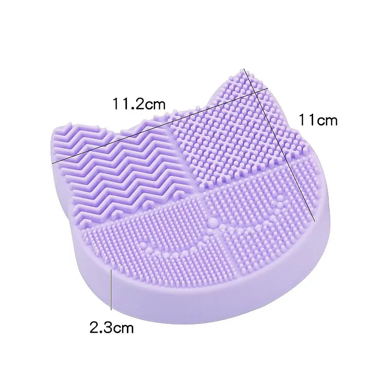 Bàn Chải Trang Điểm Silicon Làm Sạch Hộp Bảo Quản Đồ Trang Điểm Giặt Bụi Thảm Mỹ Phẩm Cọ Dụng Cụ