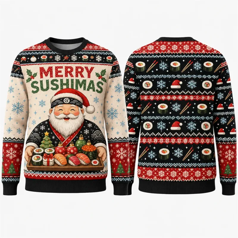 Yeehaw Holidays Santa Reindeer Sweatshirt 3D All Over Print Unisex Crew Neck Long Sleeve Western Ugly Christmas Party Xmas Shirt — image 8