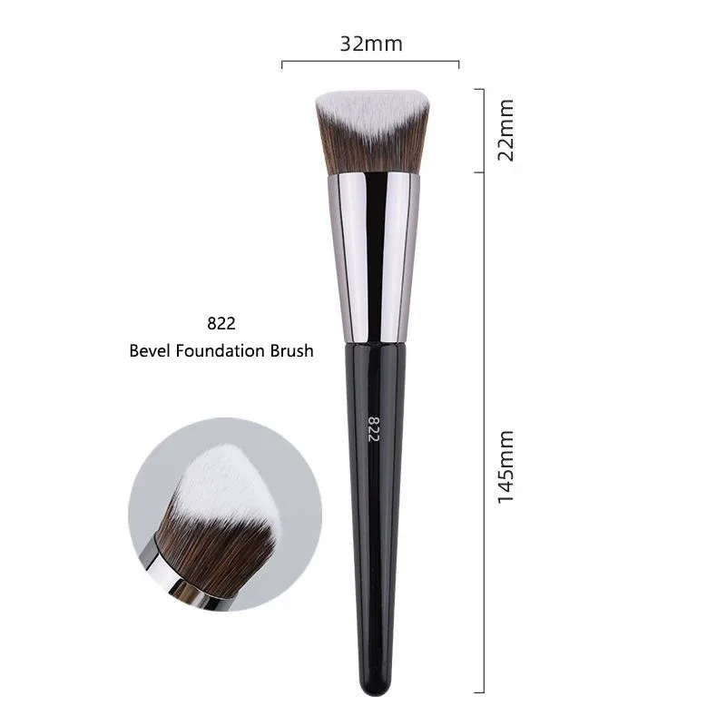 1pc 프로 메이크업 브러쉬 파운데이션 파우더 팬 메이크업 브러쉬 컨투어 3D 점적 아이섀도 컨실러 각진 아이 브로우 섀도우 도구 — image 14