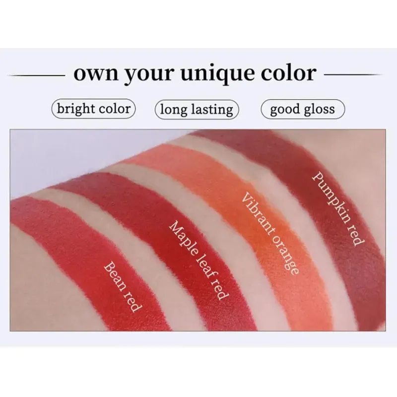 Mattes Samt-Lippenstift-Set, wasserfest, langlebig, antihaftbeschichtet, Lipgloss, Kosmetik für Frauen, 4 Stück, bequem zu tragen — image 4