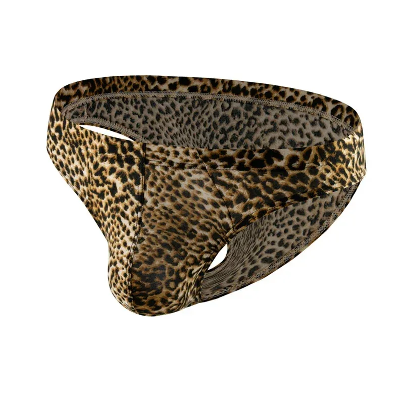 Seluar Dalam Lelaki Seksi Seluar Dalam Corak Leopard Pinggang Rendah Seluar Slip Lembut Pakaian Dalam Seluar Dalam Kantung Tangas Sexis De Hombre