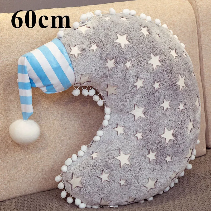 Ins pelúcia céu série luminosa nuvem lua estrela travesseiro macio almofada kawaii brinquedos de pelúcia para crianças bebê crianças brinquedo presente da menina — image 10