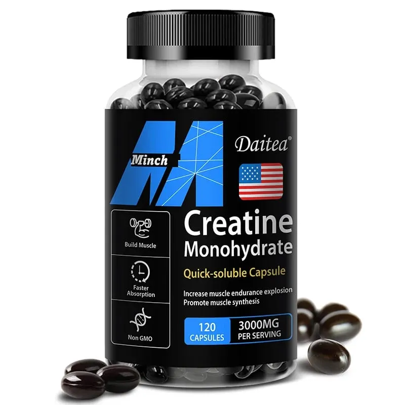Kreatin Monohidrat 3000 Mg Yapılı Kas Atletik Performansı Artırır Fitness Enerji Üretimi Yetişkin Besin Takviyesi — image 2