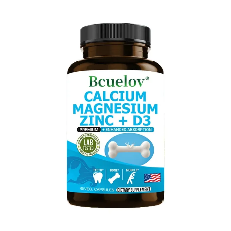 Bcuelov Vápník Hořčík Zinek Vitamin D3 Doplněk - Kosti Zuby Svaly Nervy Metabolismus Syntéza bílkovin Imunitní systém — image 9
