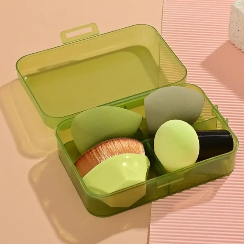 4Pcs Schönheit Pro Foundation Cosmetic Puff Set Trocken Nass Verwendbar Make-Up-Tool Magische Pinsel Mit Box Schwamm Pulver Make-Up — image 9