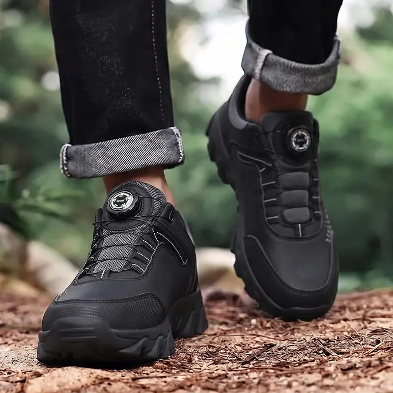 Herrenmode, lässige Turnschuhe, Drehschnallen-Design, Patchwork-Obermaterial, dicke, rutschfeste Sohle, tägliche Wanderschuhe — image 6