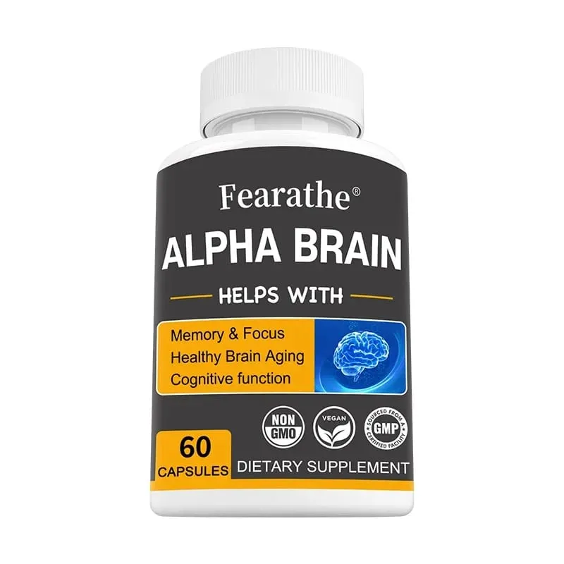 Alpha Brain Nootropics Supplément cérébral pour hommes et femmes – Mémoire Clarté mentale et cognition avec capsules de vitamine B6 Focus — image 8