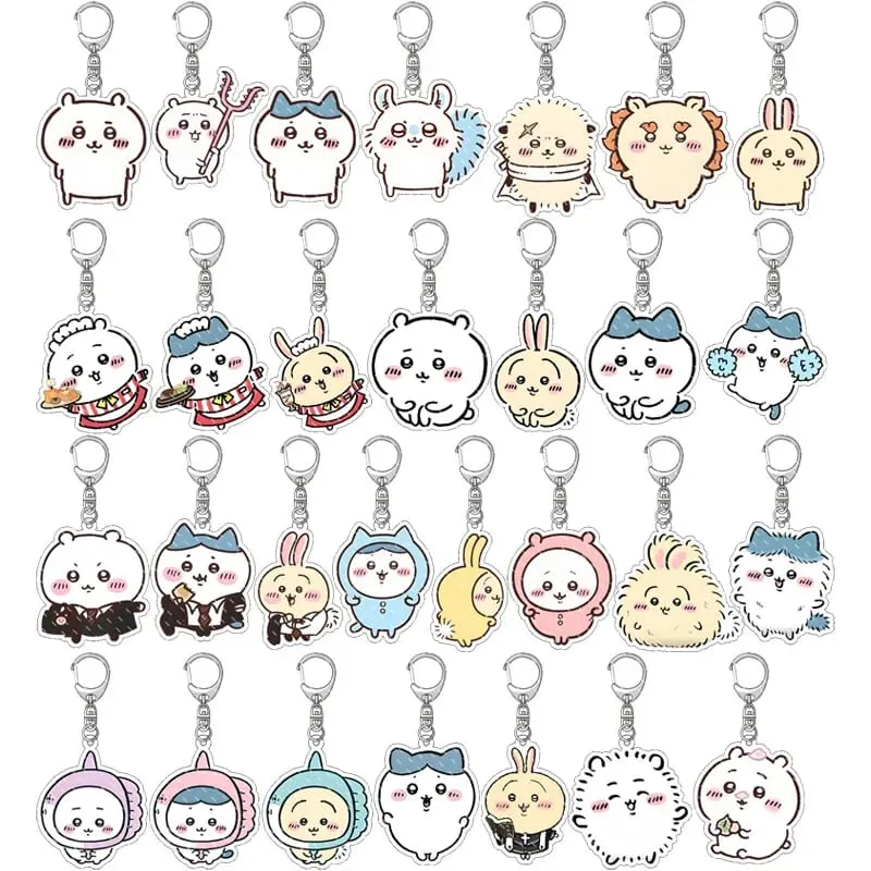 Yiji pendentif Anime bande dessinée acrylique périphérique porte-clés Hachiware Usagi mignon pendentif sac suspendu décoration décoration — image 1