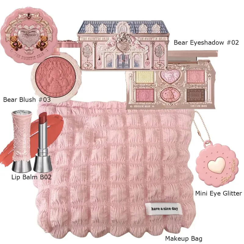 Flower Knows Strawberry Cupid Collection Make-up-Set, komplette professionelle Gesichtspalette, Rouge, Lidschatten, Lippencreme, feste Parfüm-Sets — image 10