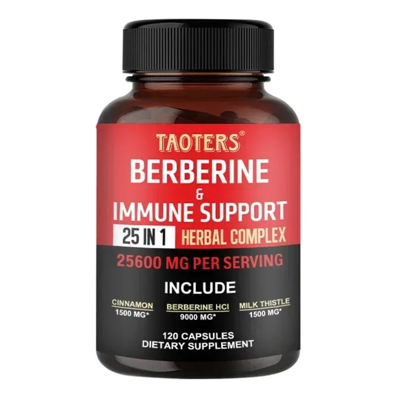 แคปซูล Berberine ประกอบด้วย Ceylon Cinnamon และ Milk Thistle เพื่อสนับสนุนสมดุลกลูโคส สุขภาพตับ การย่อยอาหารและลดน้ำหนัก