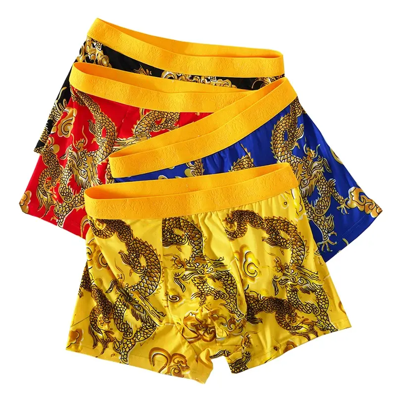 4 stks/set Mannen Ondergoed 3D Patroon Sexy Onderbroek U-vormige Bolle Pouch Mode Jongens Slipje Nieuwe Stijl Boxershorts mannen — image 7