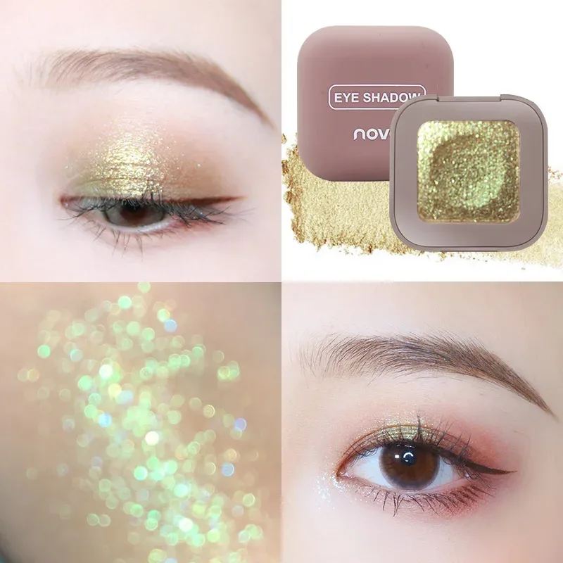 Ujung Jari Keyboard Cat Rias Eye Shadow Keren Eye Shadow Glitter 3D Eye Shadow Logam Telanjang untuk Mencerahkan Riasan Mata — image 12