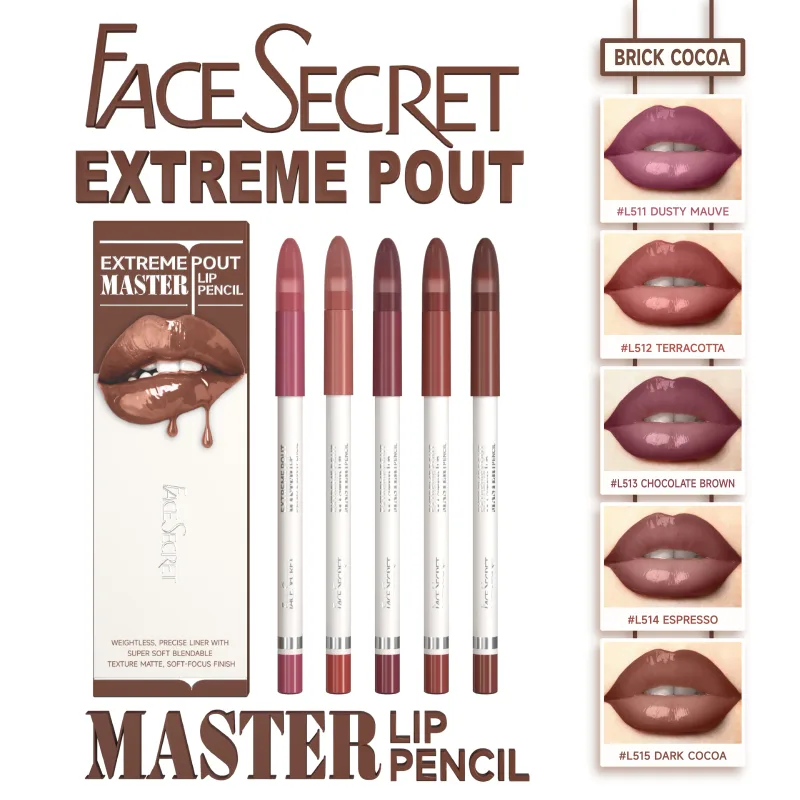 Pena Lip Liner Matte 15 Warna Dengan Kuas Pensil Matte Beludru Tahan Air Tahan Lama - Kit Rias Bibir Aplikasi Halus
