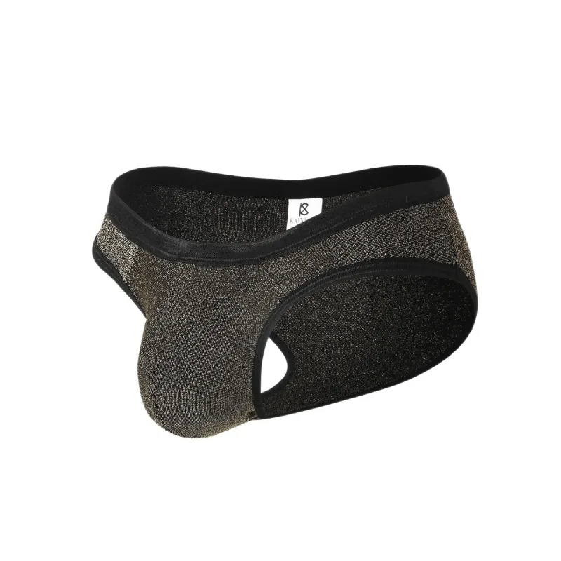 Herren-Höschen aus Eisseide, dreieckig, sexy, U-förmig, dünne Slips, atmungsaktives Mesh, niedrige Taille