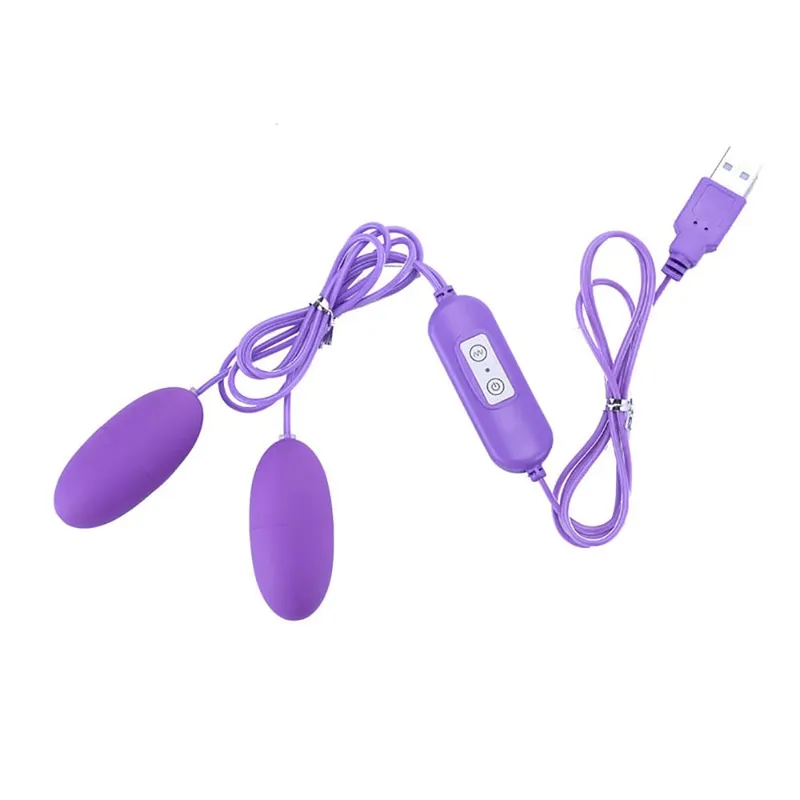 USB Power Jump 2 Egg Vibratore G-spot Multi Massage Stick Doppia masturbazione Clitoride Telecomando Orgasmo AV Squirt Giocattoli del sesso