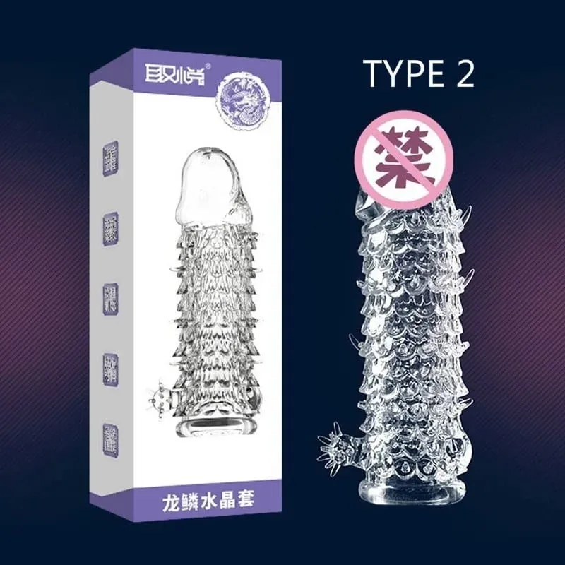 4 ประเภท ThickenอวัยวะเพศชายขยายแขนReusable Condom Cock Extender DELAY Ejaculation Sexของเล่นสำหรับชายIntimate Goods