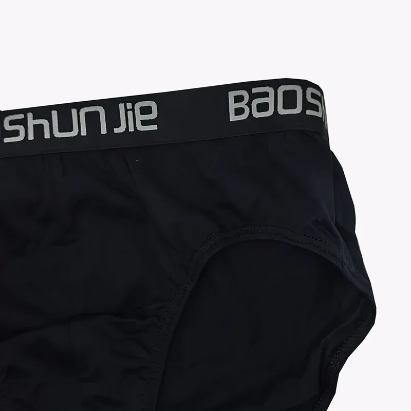 Sous-vêtements en coton pour hommes, 5 pièces, noirs, confortables, respirants, simples, à la mode, slips de sport décontractés, combinaison — image 5