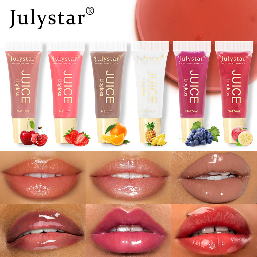 Gloss Bibir Montok Coklat Bogel Melembapkan Minyak Bibir Buah-buahan Lutsinar Kesepenuhan Bibir Tint Aplikator Solek Tiub Lembut Penjagaan Kecantikan — image 3
