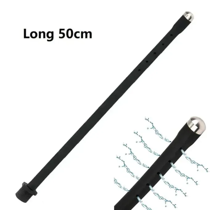 Silicone Long 58cm Anal Beads Plug Dilator Douche Enema Vagina Cleaning Kit Buttplug Syringe Shower Head Gay Sex Toy For Couples