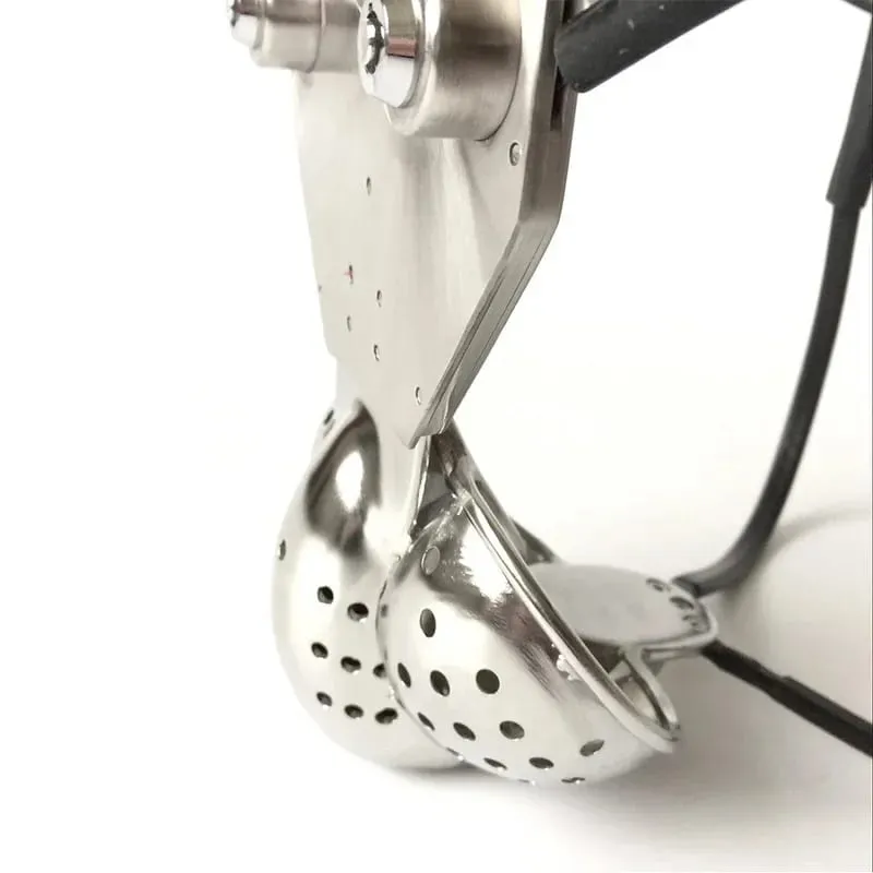 Male Stainless Steel Chastity Belt Cock Cage EMCC Lock Adjustable Metal Chastity Belt BDSM Adult Products Sex Toy for Men — image 5