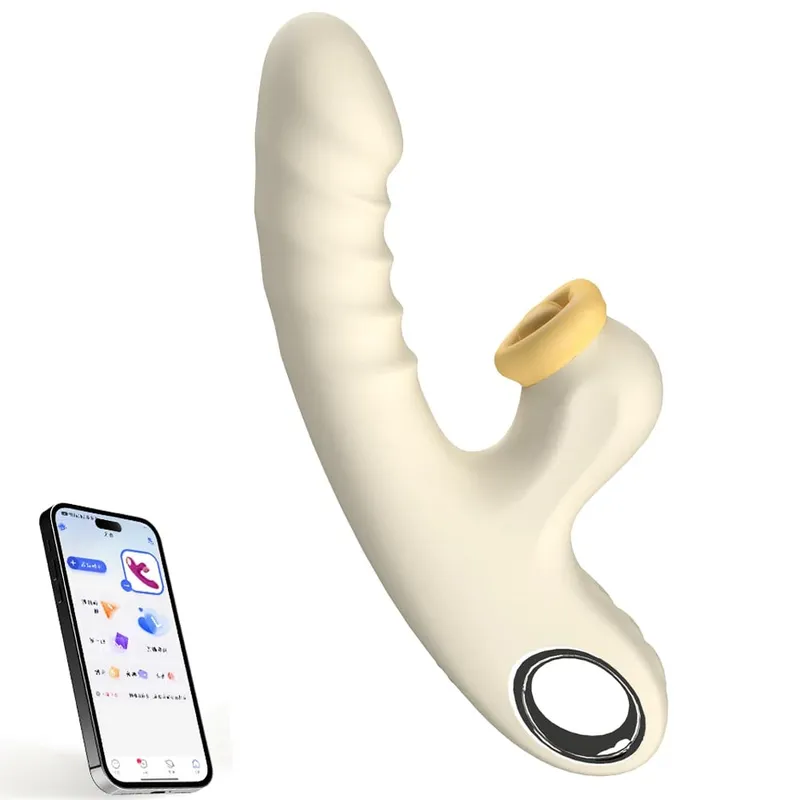 Spinta vibratore vibratore massaggiatore vaginale stimolatore clitorideo controllo APP 9 modalità telescopiche 9 sbattimento 2 in 1 giocattoli sessuali per donne — image 8