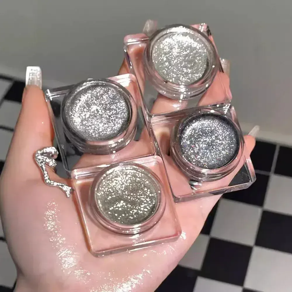 Fard à paupières en Gel liquide, paillettes perlées, surligneur pour le corps, diamant monochrome scintillant, ver à soie, paillettes brillantes, séchage rapide — image 4