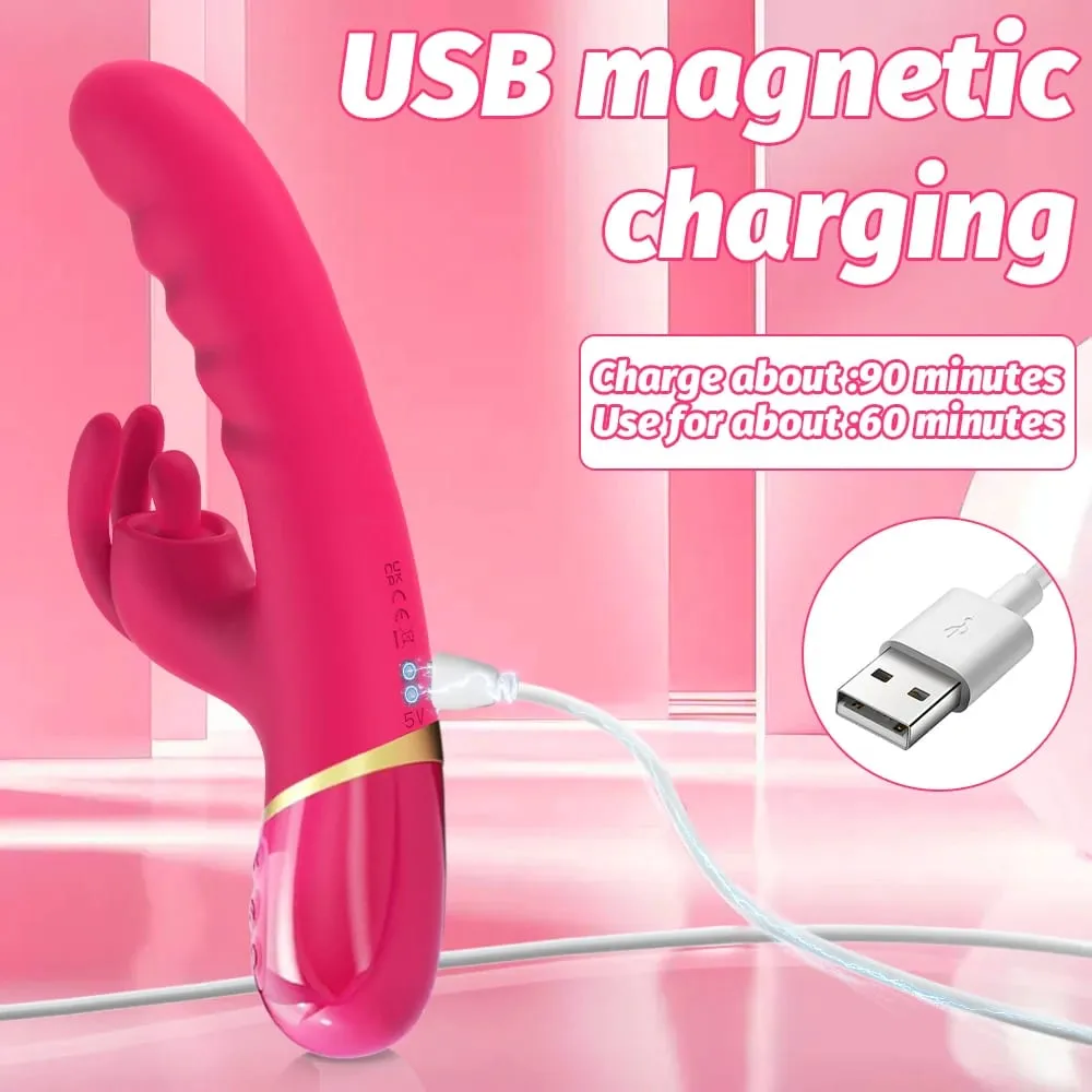 Vibratore del coniglio per le donne Vibratore del punto G della vagina Stimolatore del clitoride Masturbazione femminile Articoli per adulti Giocattolo del sesso per le donne — image 6