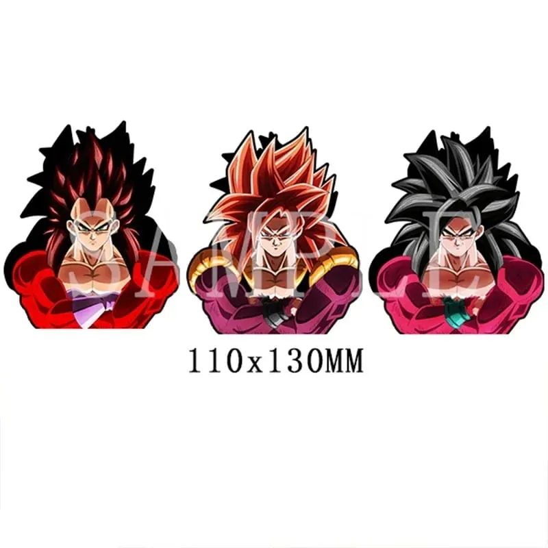 Anime 3D Lenticular Sticker Goku Vegeta Waterproof Decals for Car Refrigerator Skateboard Etc.kid's Gifts