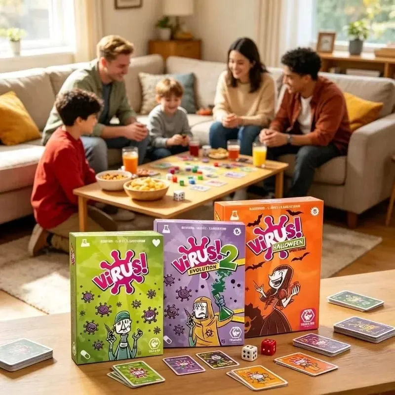 Interessant Virus Card Game & Virus Evolusion 2 Det smitsomt sjove brætspil til bryllupsfødselsdagsfest brætspil — image 1