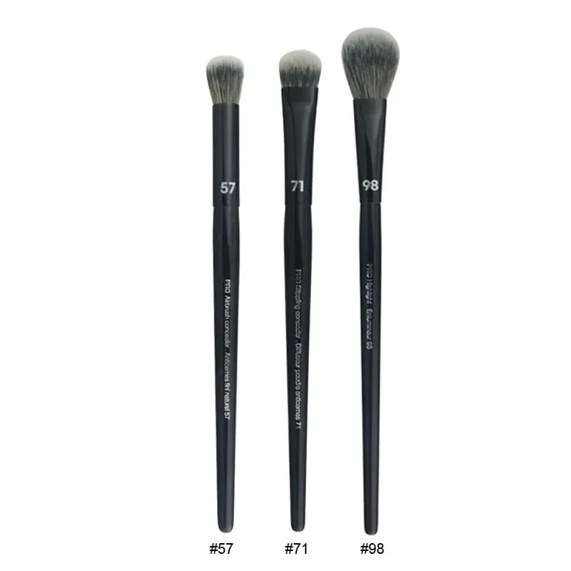 4st/set Pro Black Eye Shadow Makeup Borstar Läppbryn Precision Concealer Blend Syntetiskt hår Smudge Highlight Make Up Brush — image 11