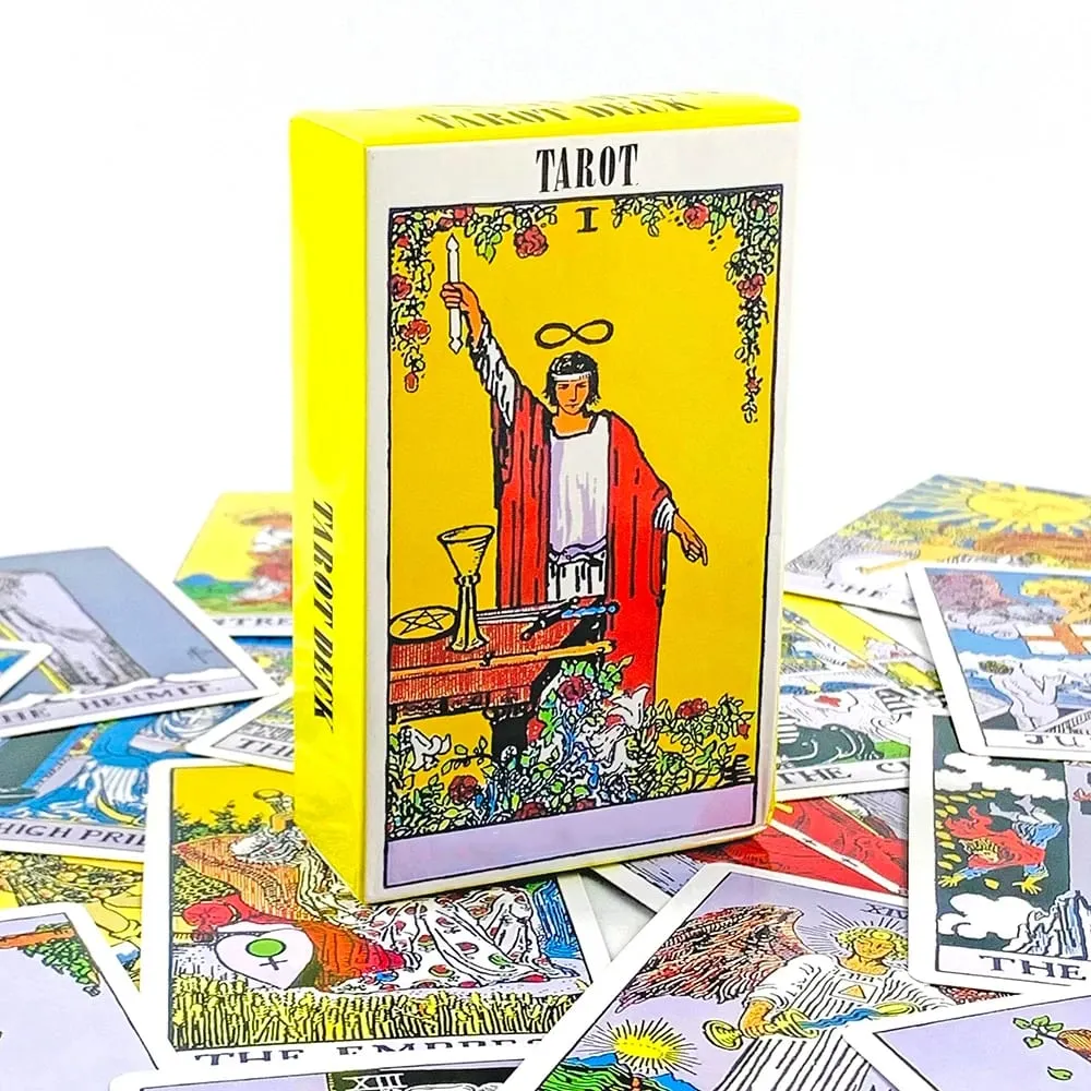 Englisch/Spanisch Version Klassiker The Rider Tarotkarte Vorhersage Weissagung Brettspiel Spielzeug Urlaubsspiele Waite Tarot Deck Booklet — image 3